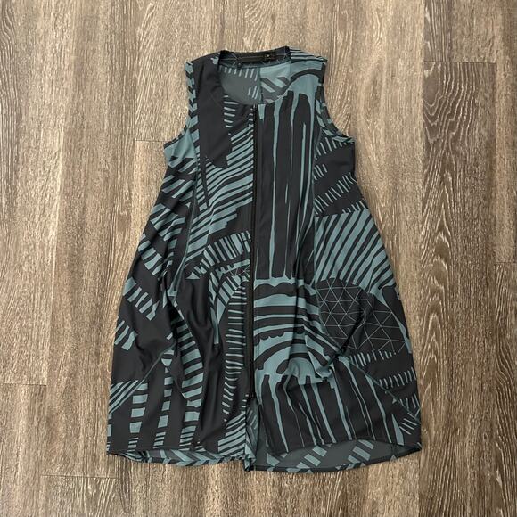 EUC Porto San Francisco Medina Zip-Up Vest Dress Sz 0 Abstract Print Sleeveless - Picture 15 of 16